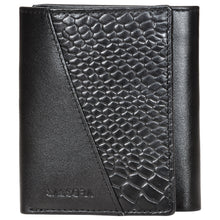 Load image into Gallery viewer, Sassora Men's RFID Leather Notecase – Trifold | Black | Genuine Leather | 6-Month Warranty