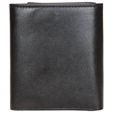 Load image into Gallery viewer, Sassora Men's RFID Leather Notecase – Trifold | Black | Genuine Leather | 6-Month Warranty