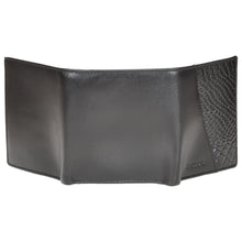 Load image into Gallery viewer, Sassora Men's RFID Leather Notecase – Trifold | Black | Genuine Leather | 6-Month Warranty