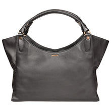 Load image into Gallery viewer, Sassora Genuine Premium Leather Women Black Hobo Shape Handbag
