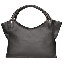 Load image into Gallery viewer, Sassora Genuine Premium Leather Women Black Hobo Shape Handbag