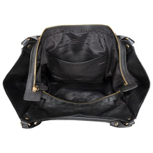 Load image into Gallery viewer, Sassora Genuine Premium Leather Women Black Hobo Shape Handbag