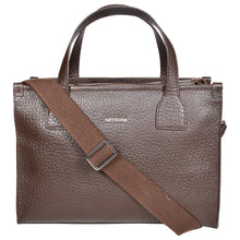 Load image into Gallery viewer, Sassora Genuine Leather Brown Women Medium Satchel Bag