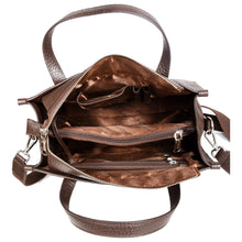 Load image into Gallery viewer, Sassora Genuine Leather Brown Women Medium Satchel Bag