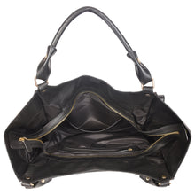 Load image into Gallery viewer, Sassora Genuine Premium Leather Women Black Hobo Shape Handbag