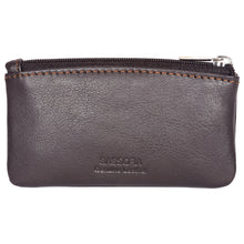 Load image into Gallery viewer, Sassora Genuine Leather Zip Closure Key Pouch