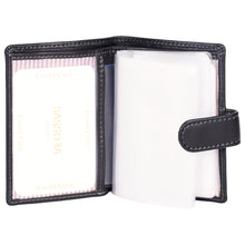 Load image into Gallery viewer, Sassora Genuine Leather RFID Bi Fold Button Closure Business Card Holder