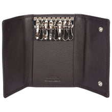 Load image into Gallery viewer, Sassora Genuine Leather Unisex 8 Keyholder Key Pouch