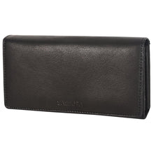 Load image into Gallery viewer, Sassora Genuine Leather Girls RFID Protected Black Travel Wallet
