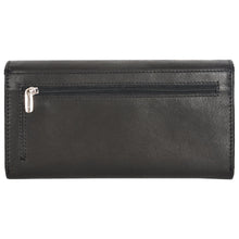 Load image into Gallery viewer, Sassora Genuine Leather Girls RFID Protected Black Travel Wallet
