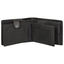 Load image into Gallery viewer, Sassora Genuine Leather Medium Black RFID Men Wallet (7 Card Slots)
