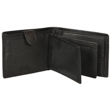 Load image into Gallery viewer, Sassora Genuine Leather Medium Black RFID Men Wallet (7 Card Slots)