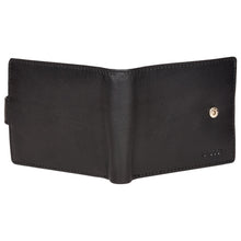 Load image into Gallery viewer, Sassora Genuine Leather Medium Black RFID Wallet For Men
