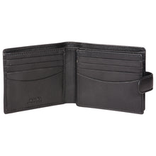 Load image into Gallery viewer, Sassora Genuine Leather Medium Black RFID Wallet For Men