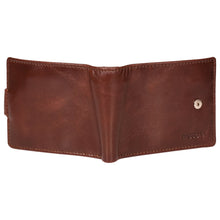 Load image into Gallery viewer, Sassora Genuine Leather Medium Dark Brown RFID Protected Men Wallet