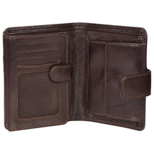 Load image into Gallery viewer, Sassora Genuine Leather Dark Brown RFID Enabled Large Notecase