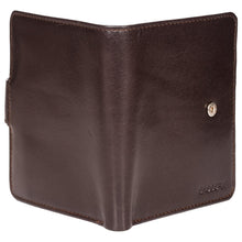 Load image into Gallery viewer, Sassora Genuine Leather Dark Brown RFID Enabled Large Notecase