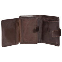 Load image into Gallery viewer, Sassora Genuine Leather Dark Brown RFID Enabled Large Notecase