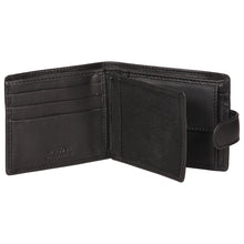 Load image into Gallery viewer, Sassora Genuine Leather Medium Black RFID Protected Gents Wallet
