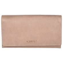 Load image into Gallery viewer, Sassora Genuine Leather Medium Beige RFID Ladies Purse