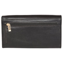 Load image into Gallery viewer, Sassora Genuine Leather Medium Black RFID Protected Women Purse