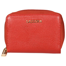Load image into Gallery viewer, Sassora Genuine Leather Unisex Red RFID Business Card Holder
