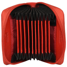 Load image into Gallery viewer, Sassora Genuine Leather Unisex Red RFID Business Card Holder