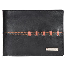 Load image into Gallery viewer, Sassora Pure Genuine Leather Large RFID Black Tan Men&#39;s Wallet
