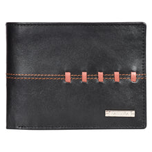 Load image into Gallery viewer, Sassora Pure Genuine Leather Large RFID Black Tan Men's Wallet