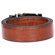 Load image into Gallery viewer, Sassora Genuine Leather Men Brown Reversible Buckle Belt