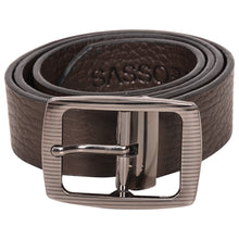 Load image into Gallery viewer, Sassora High Quality Genuine Leather Men Brown Reversible Belt