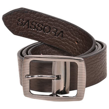 Load image into Gallery viewer, Sassora High Quality Genuine Leather Men Brown Reversible Belt