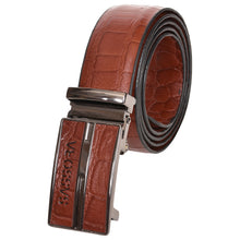 Load image into Gallery viewer, Sassora Genuine Leather Men Tan Reversible Buckle Belt