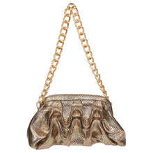 Load image into Gallery viewer, Sassora Genuine Leather Golden Color Women Small Shoulder Bag