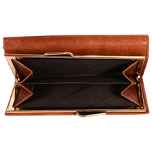 Load image into Gallery viewer, Sassora Genuine Leather Medium Brown RFID Protected Women Wallet