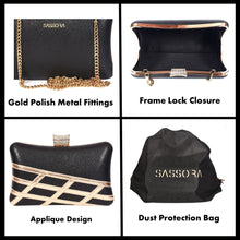 Load image into Gallery viewer, Sassora Genuine Leather Frame Party Clutch For Girls