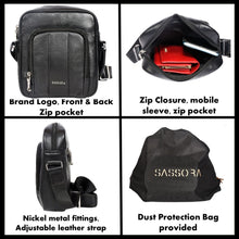 Load image into Gallery viewer, Sassora Premium Leather Small Everyday Use Sling Crossbody Bag