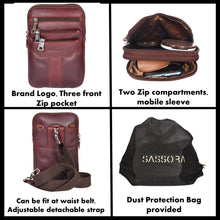 Load image into Gallery viewer, Sassora Genuine Leather Small Mobile Shaped Sling Bag