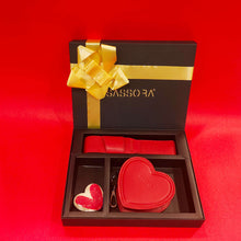 Load image into Gallery viewer, Sassora Genuine Premium Leather Women's Keycase and Pencase Valentine's Combo Set (for her)