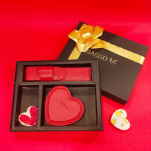 Load image into Gallery viewer, Sassora Genuine Premium Leather Women's Keycase and Pencase Valentine's Combo Set (for her)