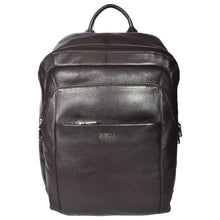 Load image into Gallery viewer, Sassora Genuine Leather Black Medium Laptop Backpack
