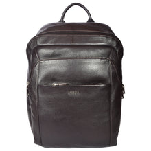 Load image into Gallery viewer, Sassora Genuine Leather Black Medium Laptop Backpack
