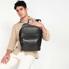 Load image into Gallery viewer, Sassora Genuine Leather Medium Unisex Backpack – Elegant & Functional
