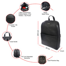 Load image into Gallery viewer, Sassora Unisex Premium Leather Small Backpack – Sleek, Lightweight & Durable