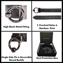 Load image into Gallery viewer, Sassora Premium Leather Women Reversible Round Shape Belt