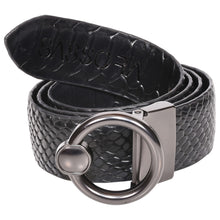 Load image into Gallery viewer, Sassora Premium Leather Women Reversible Round Shape Buckle Belt