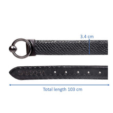 Load image into Gallery viewer, Sassora Premium Leather Women Reversible Round Shape Buckle Belt