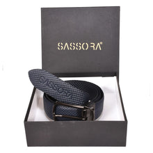 Load image into Gallery viewer, Sassora Genuine Leather Reversible Detachable Men's Buckle Belt