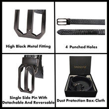 Load image into Gallery viewer, Sassora 100% Genuine Leather Reversible Buckle Belt for Boys