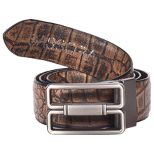 Load image into Gallery viewer, Sassora Premium Leather Animal Texture Men's Reversible Buckle Belt